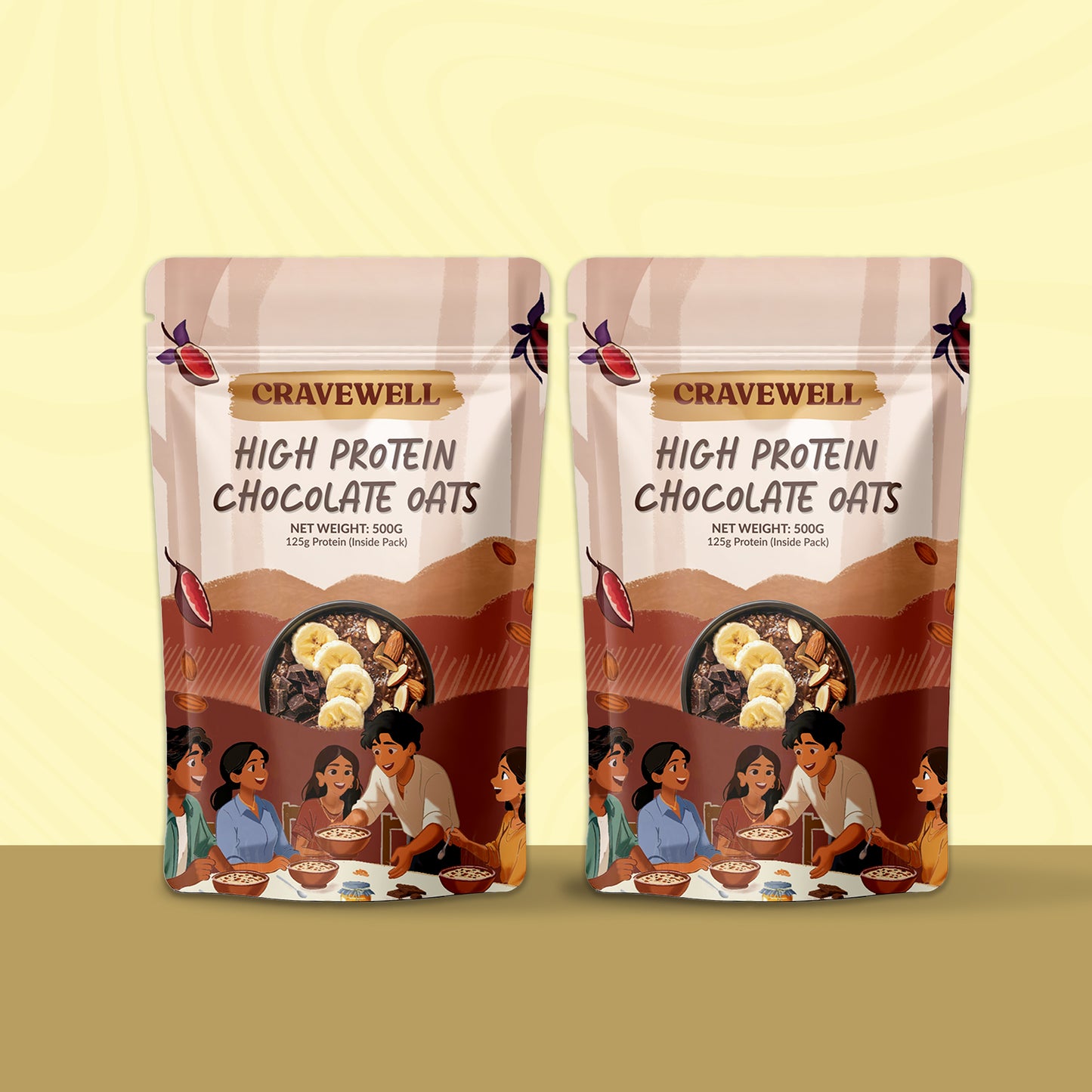 Oats Duo Pack – 2 x 500g (Chocolate + Kesar / Chocolate + Chocolate / Kesar + Kesar)