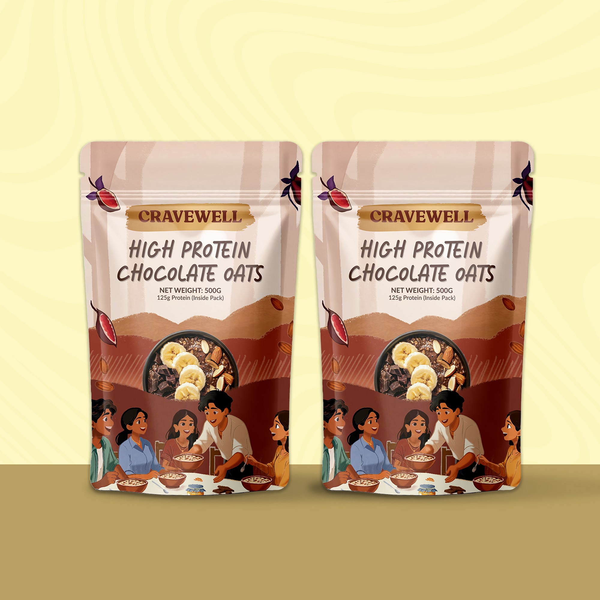 Oats Duo Pack – 2 x 500g (Chocolate + Kesar / Chocolate + Chocolate / Kesar + Kesar)